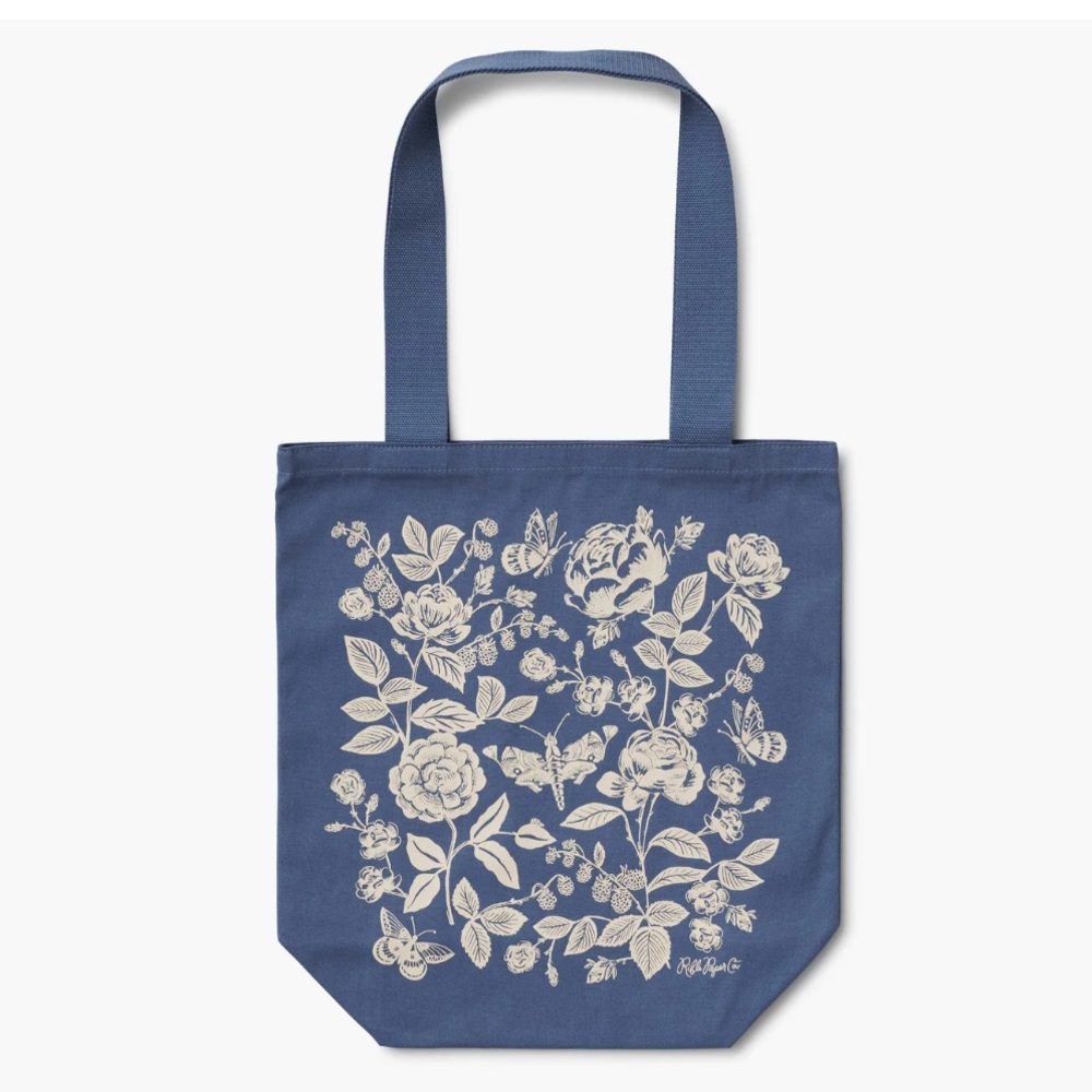 Rifle Paper Co Canvas Tote Bag - English Rose